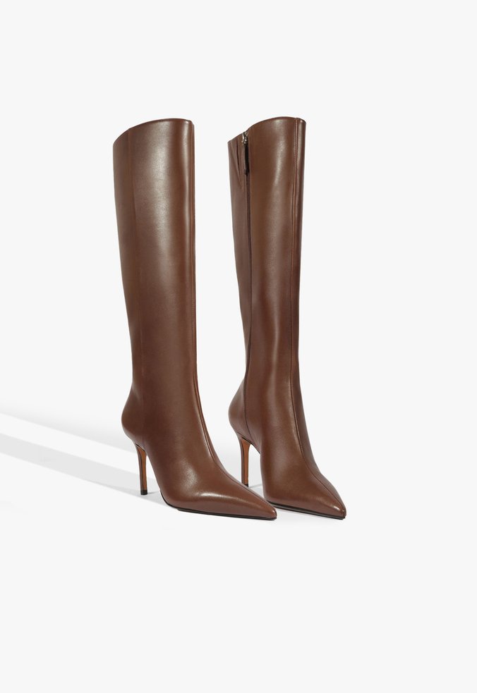 BOTA MIKKI UP COURO MARROM